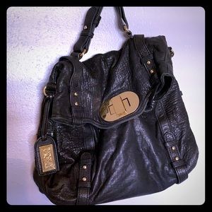 Badgley Mischka | Melissa Chain Leather Satchel